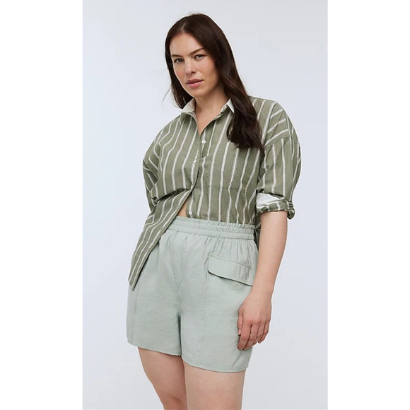 Madewell Pull On Cargo Softdrape Lightweight High Rise Shorts US Women's XL New - Picture 1 of 8